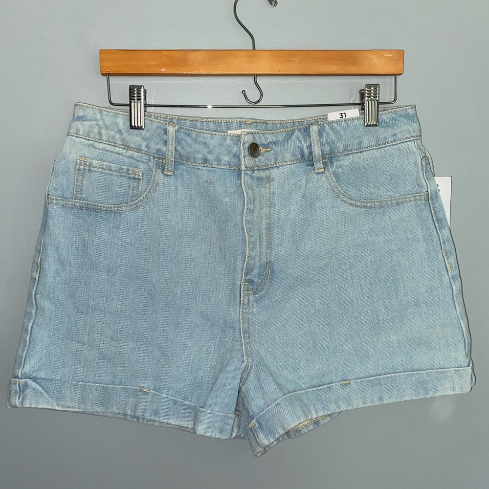 pacsun light wash mom shorts